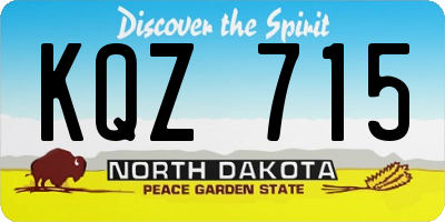ND license plate KQZ715