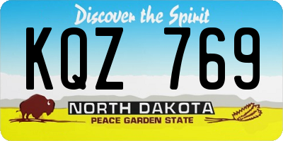 ND license plate KQZ769