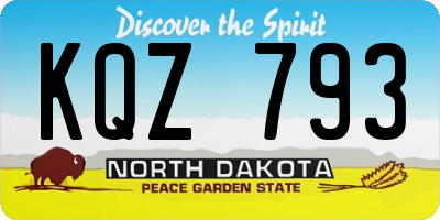 ND license plate KQZ793