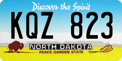 ND license plate KQZ823