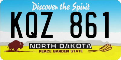 ND license plate KQZ861