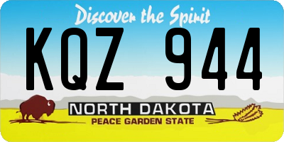 ND license plate KQZ944