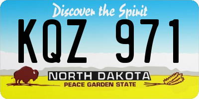 ND license plate KQZ971