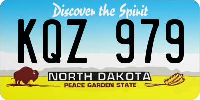 ND license plate KQZ979