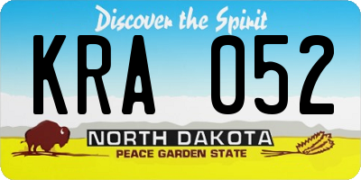 ND license plate KRA052
