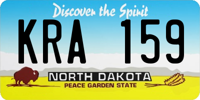 ND license plate KRA159