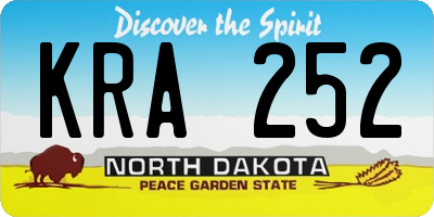ND license plate KRA252