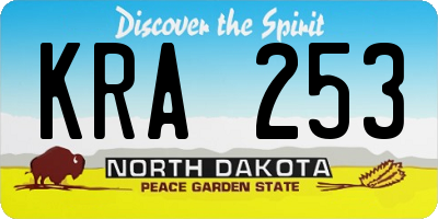 ND license plate KRA253