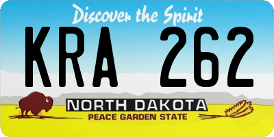 ND license plate KRA262