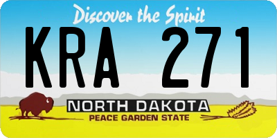 ND license plate KRA271