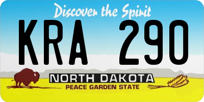 ND license plate KRA290
