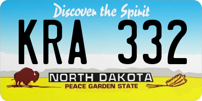 ND license plate KRA332