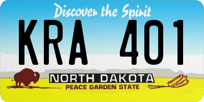 ND license plate KRA401