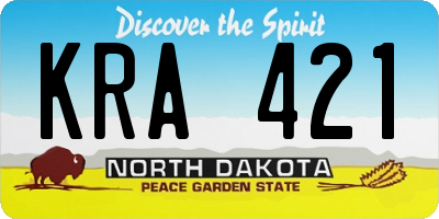 ND license plate KRA421