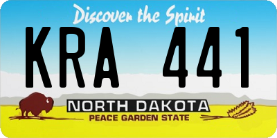 ND license plate KRA441