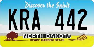 ND license plate KRA442