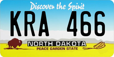 ND license plate KRA466
