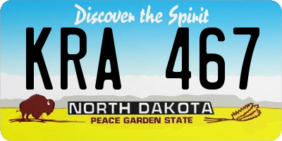 ND license plate KRA467