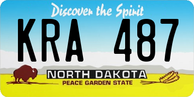 ND license plate KRA487