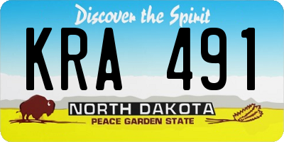 ND license plate KRA491