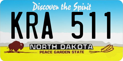 ND license plate KRA511