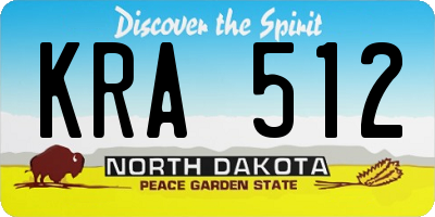 ND license plate KRA512