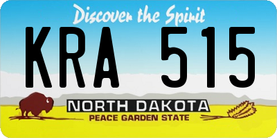 ND license plate KRA515