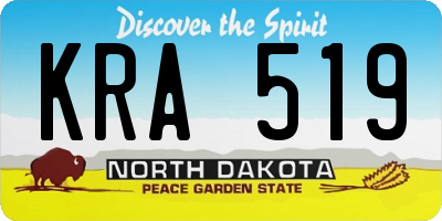 ND license plate KRA519