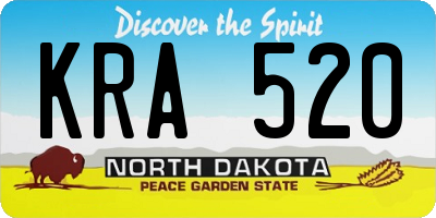 ND license plate KRA520