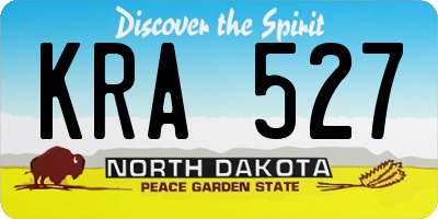 ND license plate KRA527