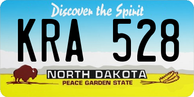 ND license plate KRA528