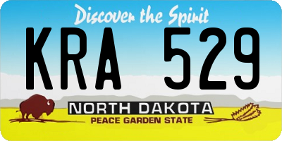ND license plate KRA529