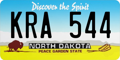 ND license plate KRA544