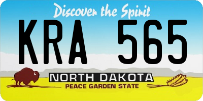 ND license plate KRA565