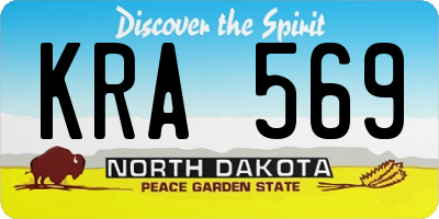 ND license plate KRA569