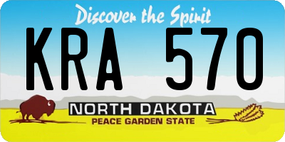 ND license plate KRA570
