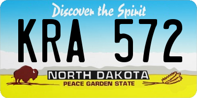 ND license plate KRA572