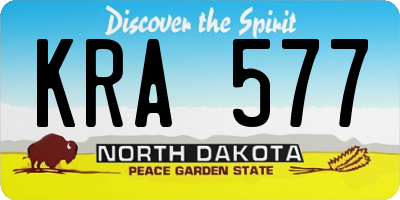 ND license plate KRA577