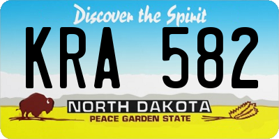 ND license plate KRA582