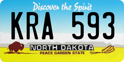 ND license plate KRA593