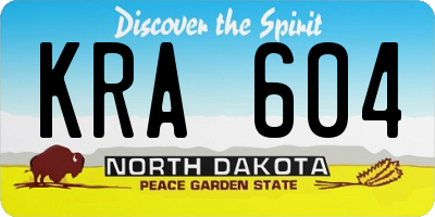 ND license plate KRA604