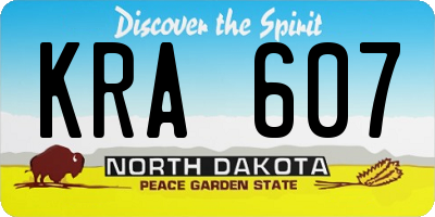 ND license plate KRA607