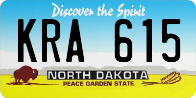 ND license plate KRA615