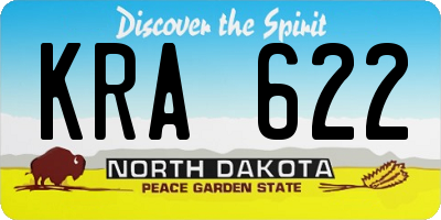ND license plate KRA622