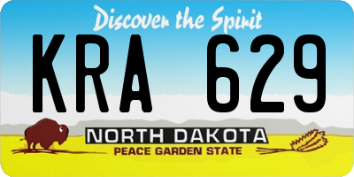 ND license plate KRA629