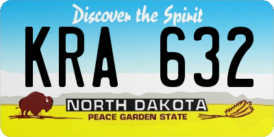 ND license plate KRA632