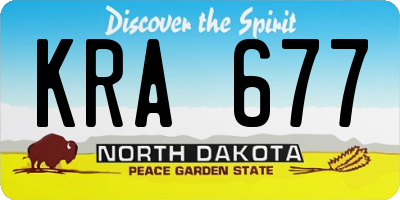 ND license plate KRA677