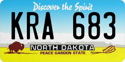 ND license plate KRA683
