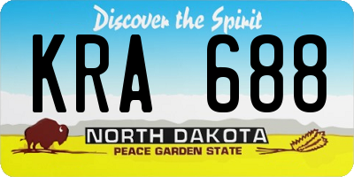 ND license plate KRA688
