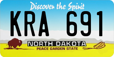 ND license plate KRA691